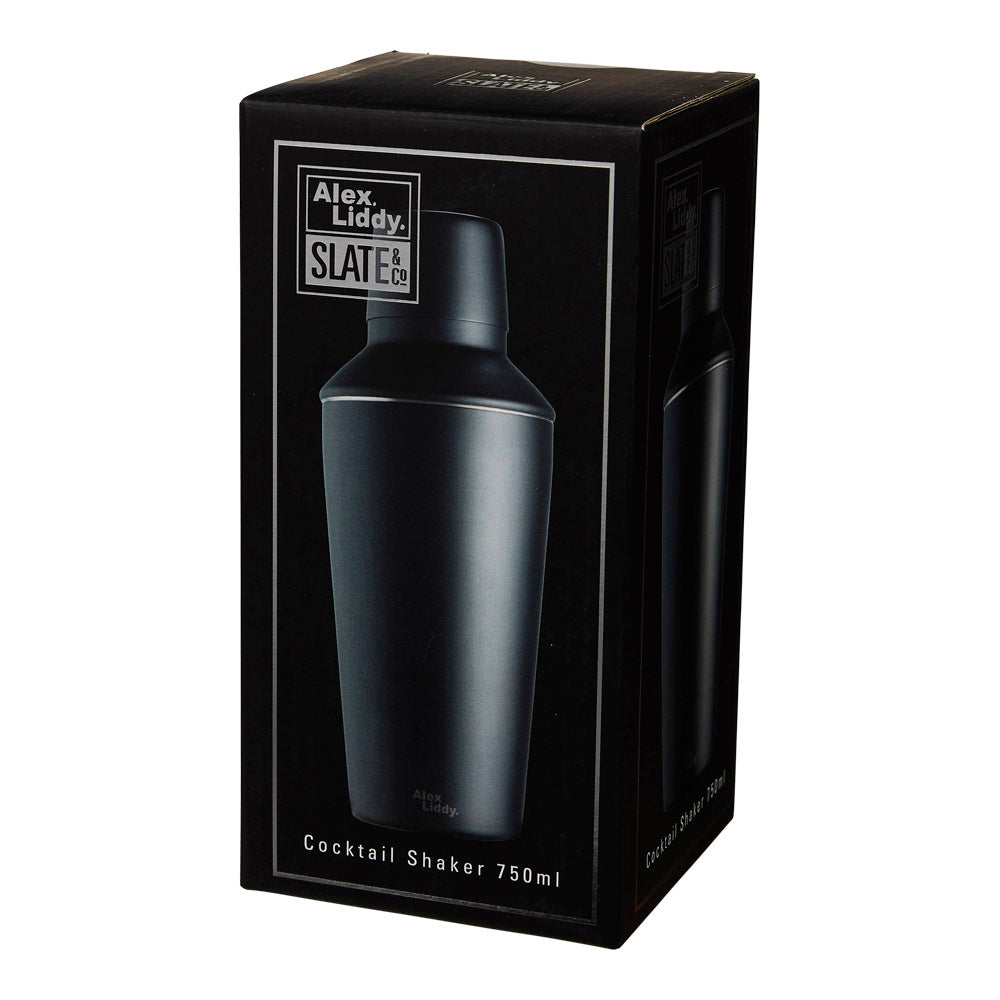 Alex Liddy Slate & Co Cocktail Shaker 750ml Black