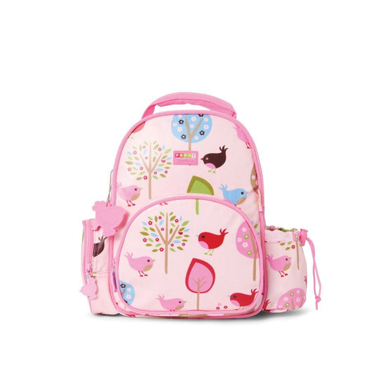 Penny Scallan Chirpy Bird Medium Cotton Canvas Backpack 26 x 34 x 16cm