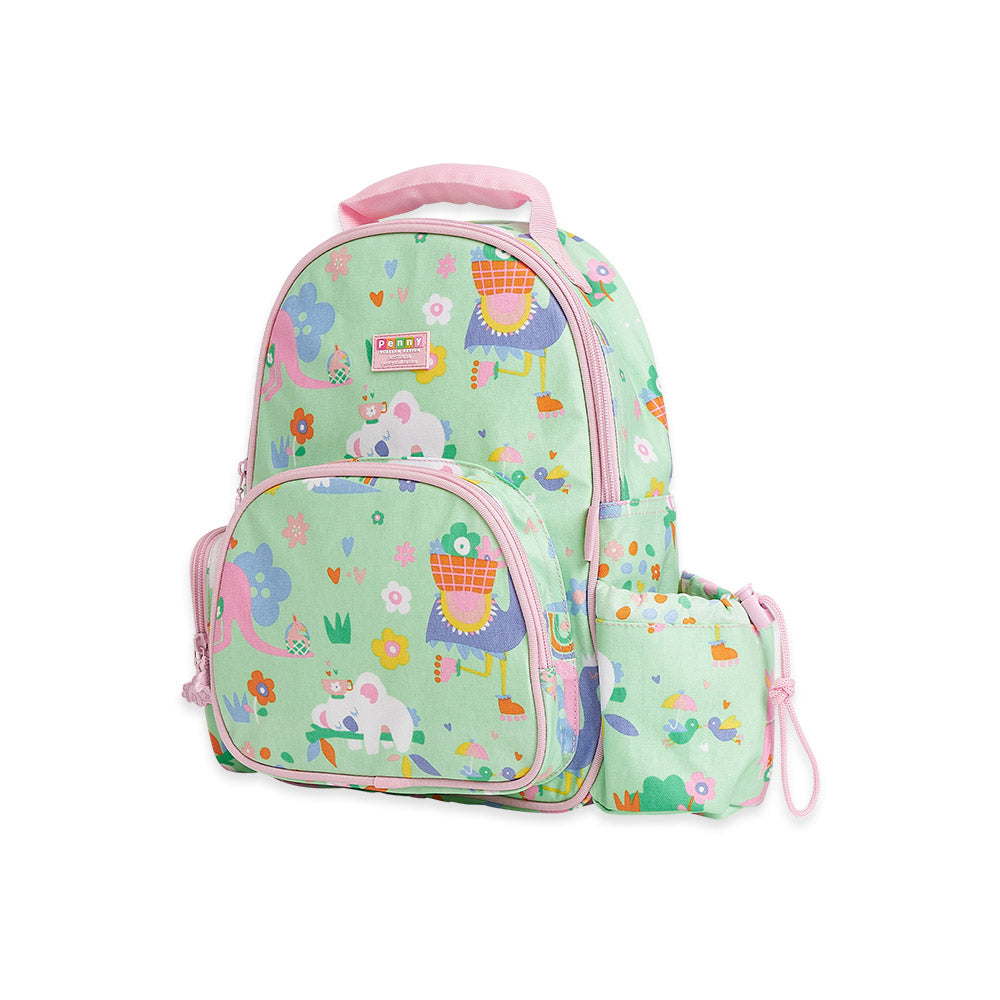 Penny Scallan Medium Cotton Canvas Backpack 26 x 34 x 16cm