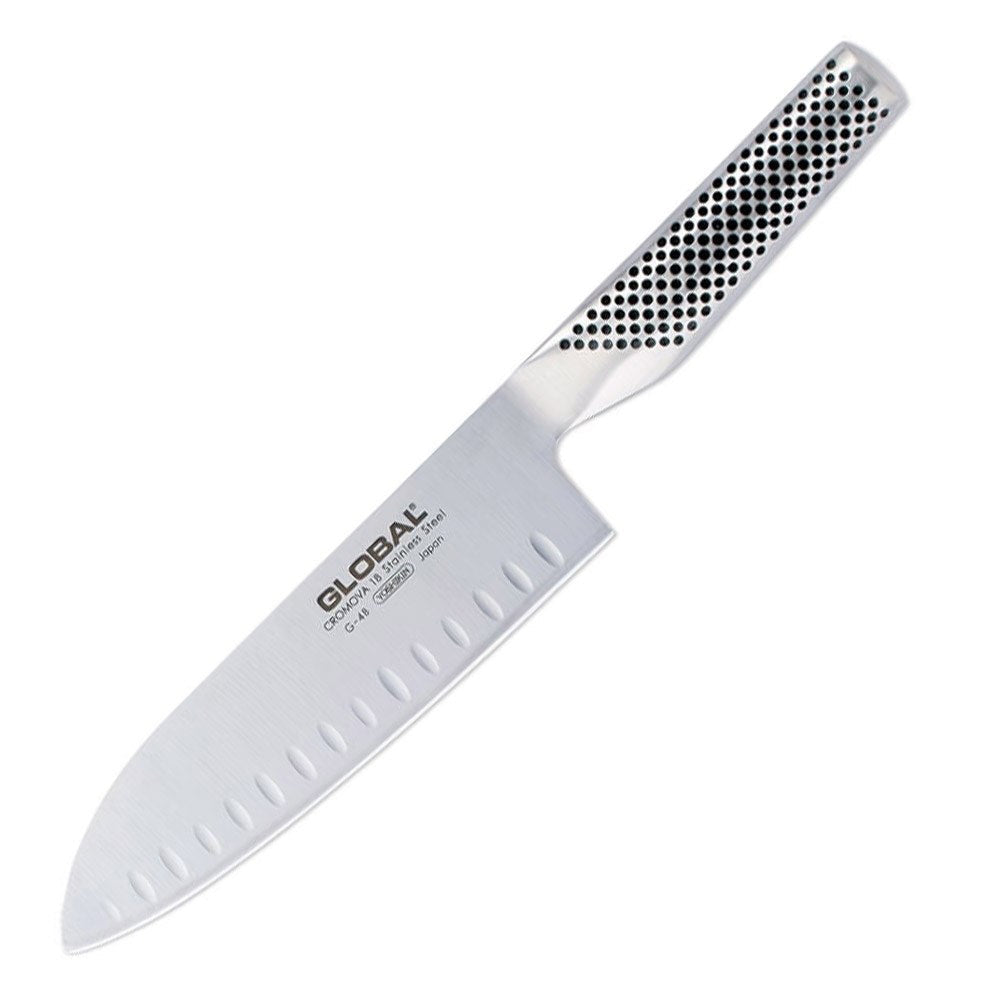 Global Classic Santoku Knife Fluted Blade 18cm G-80