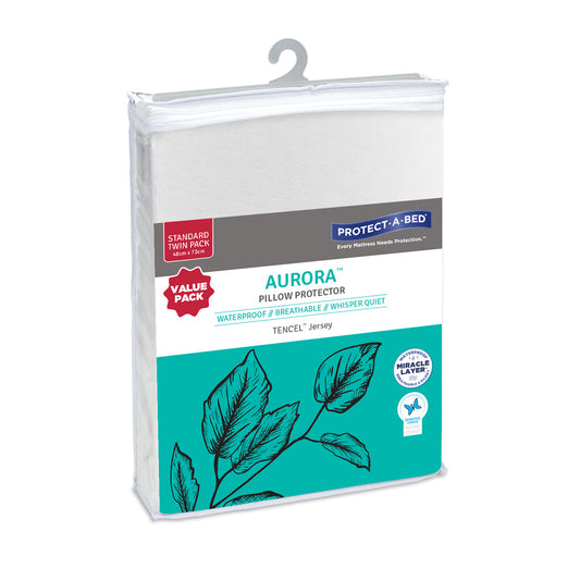 Protect-A-Bed® Aurora TENCEL Waterproof Standard Twin Pack Pillow Protectors