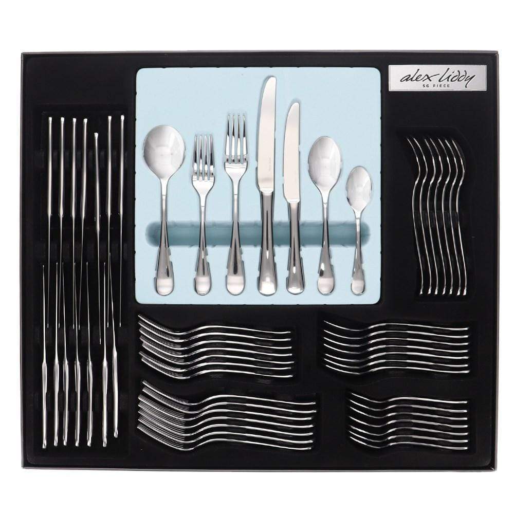 Alex Liddy Aquis 56 Piece Stainless Steel Cutlery Set