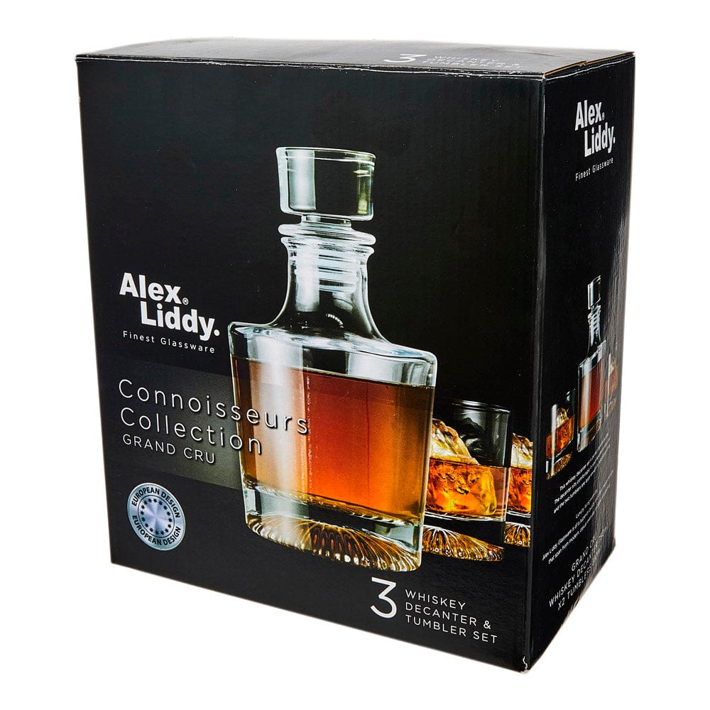 Alex Liddy Grand Cru 3 Piece Whisky Decanter Set