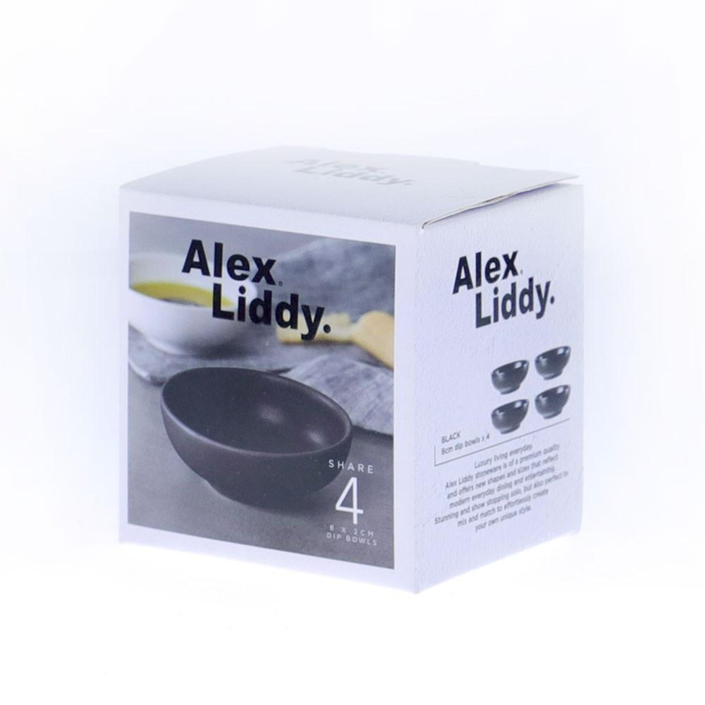 Alex Liddy Share Stoneware Sauce Dish 8cm Set of 4 Black