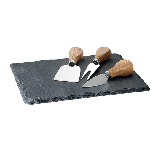 Alex Liddy Slate & Co 24cm Serving Board with 3 Knives