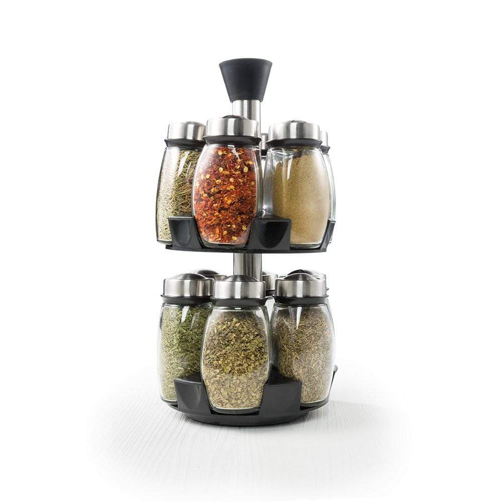 Baccarat Spice Market Gusto Rotating 12 Jar Spice Rack