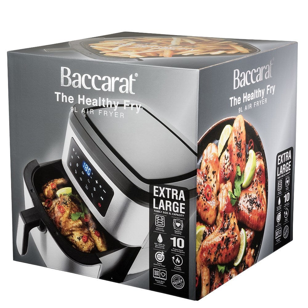 Baccarat The Healthy Fry 9L Air Fryer Silver