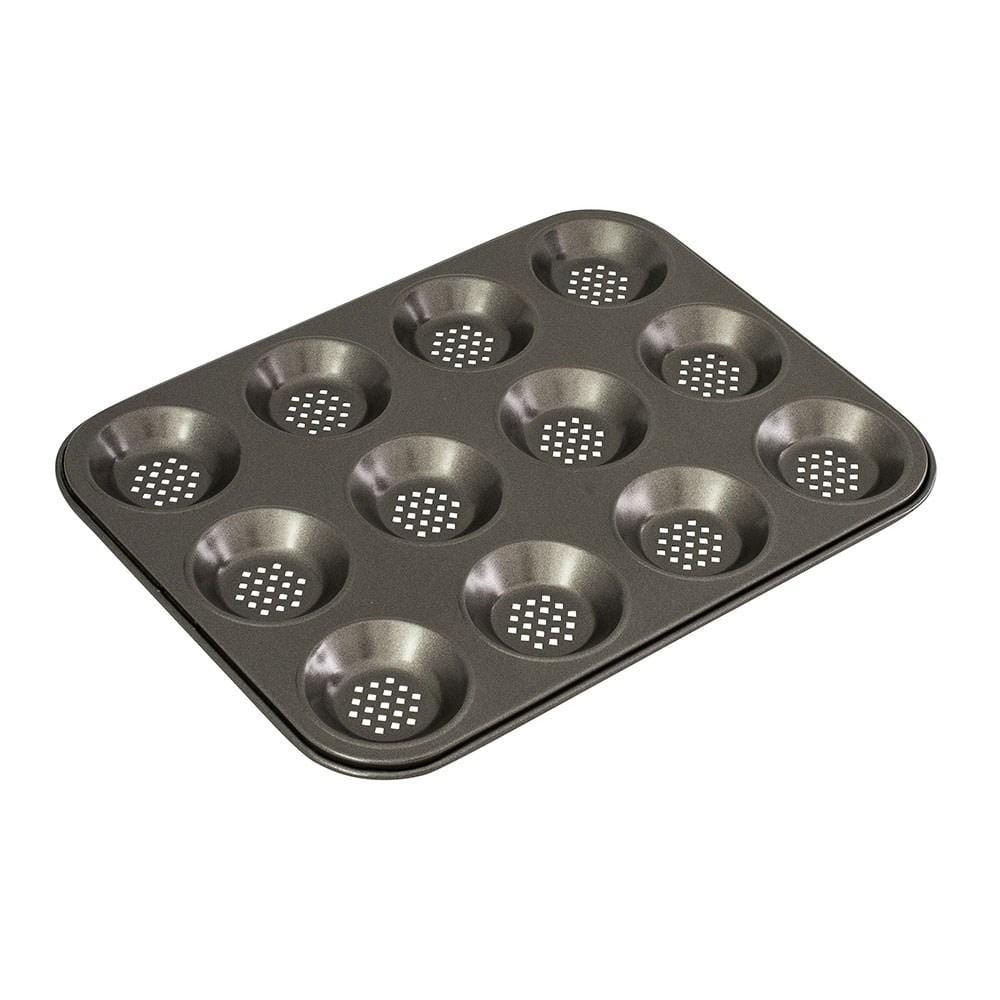 Bakemaster Perfect Crust Non-Stick 12-Cup Shallow Baking Pan 32 x 24cm