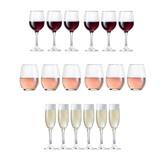 Cellar Tonic 18 Piece Wine Party Glassware Set