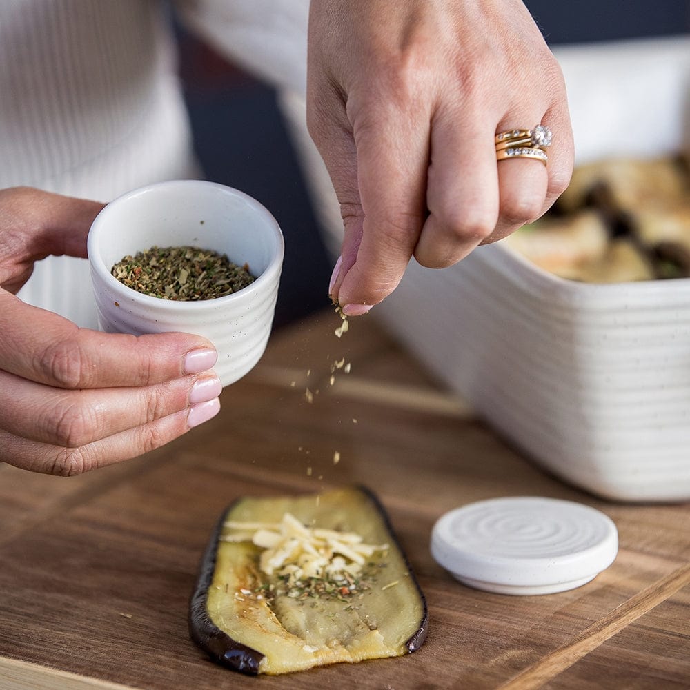 Ecology Ottawa Salt & Pepper Pinch Pots Calico