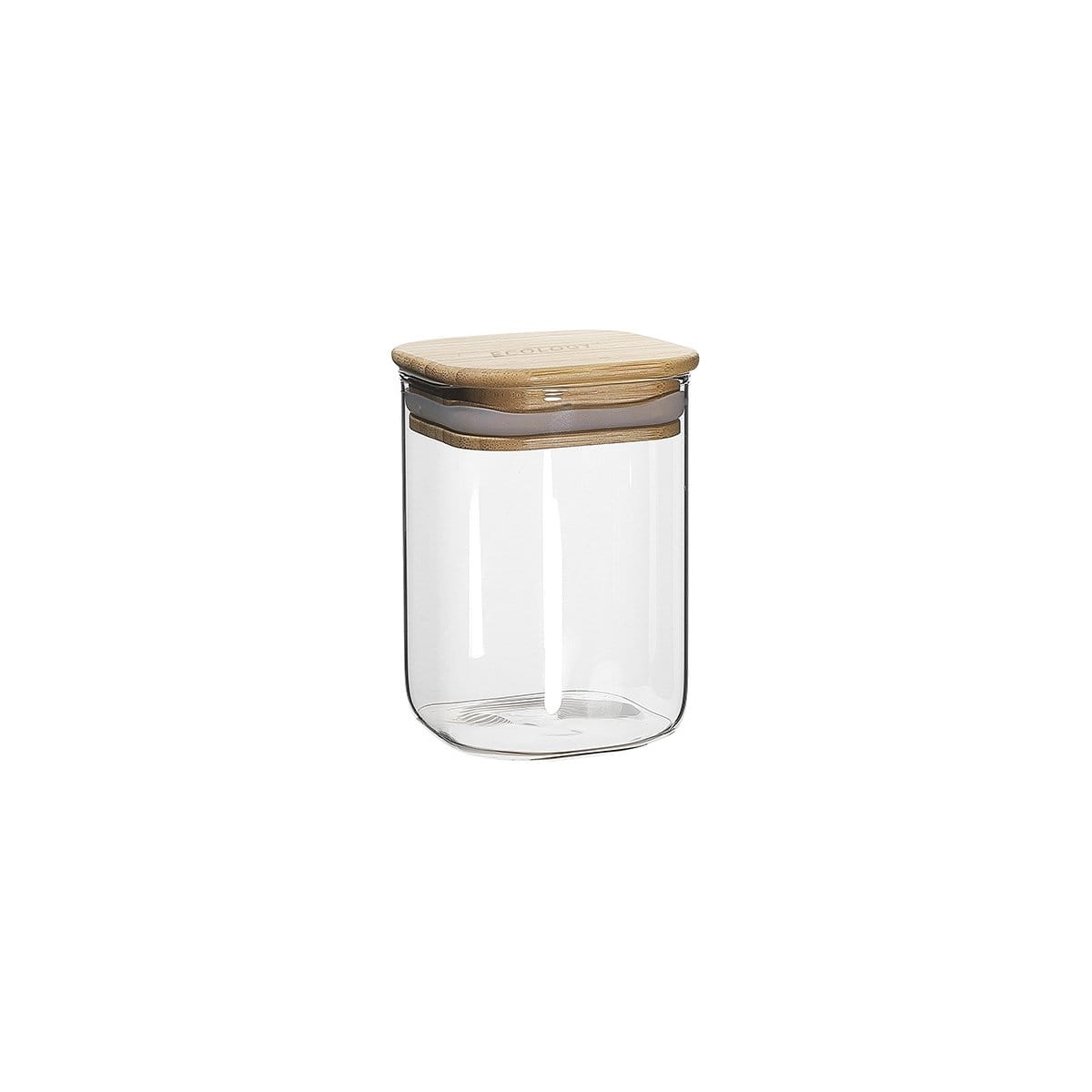 Ecology Pantry Set of 4 Assorted Size Square Glass Canisters
