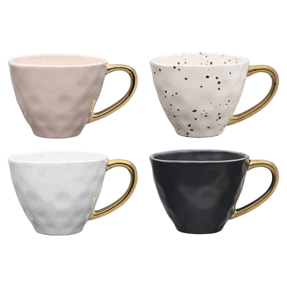 Ecology Speckle Set of 4 380ml Mugs Gold