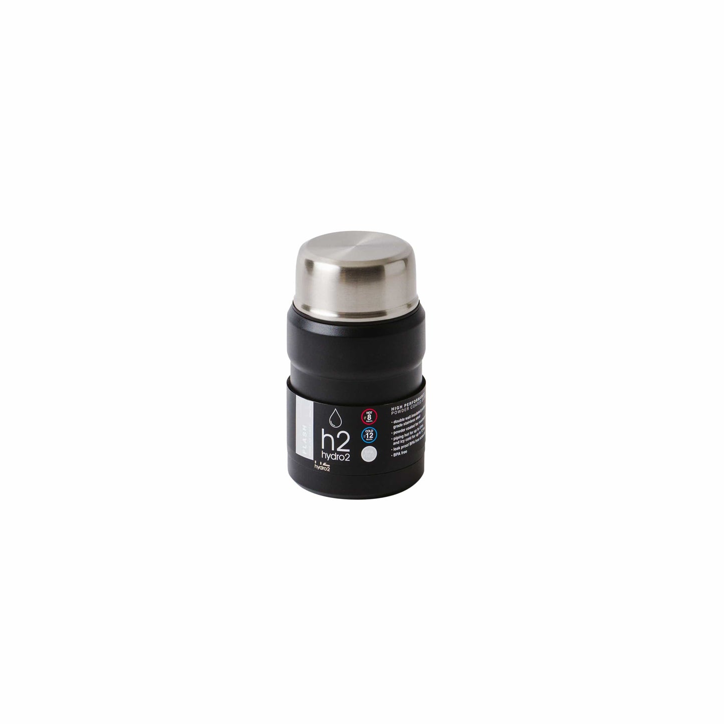 h2 hydro2 Flash Food Jar 500ml Black