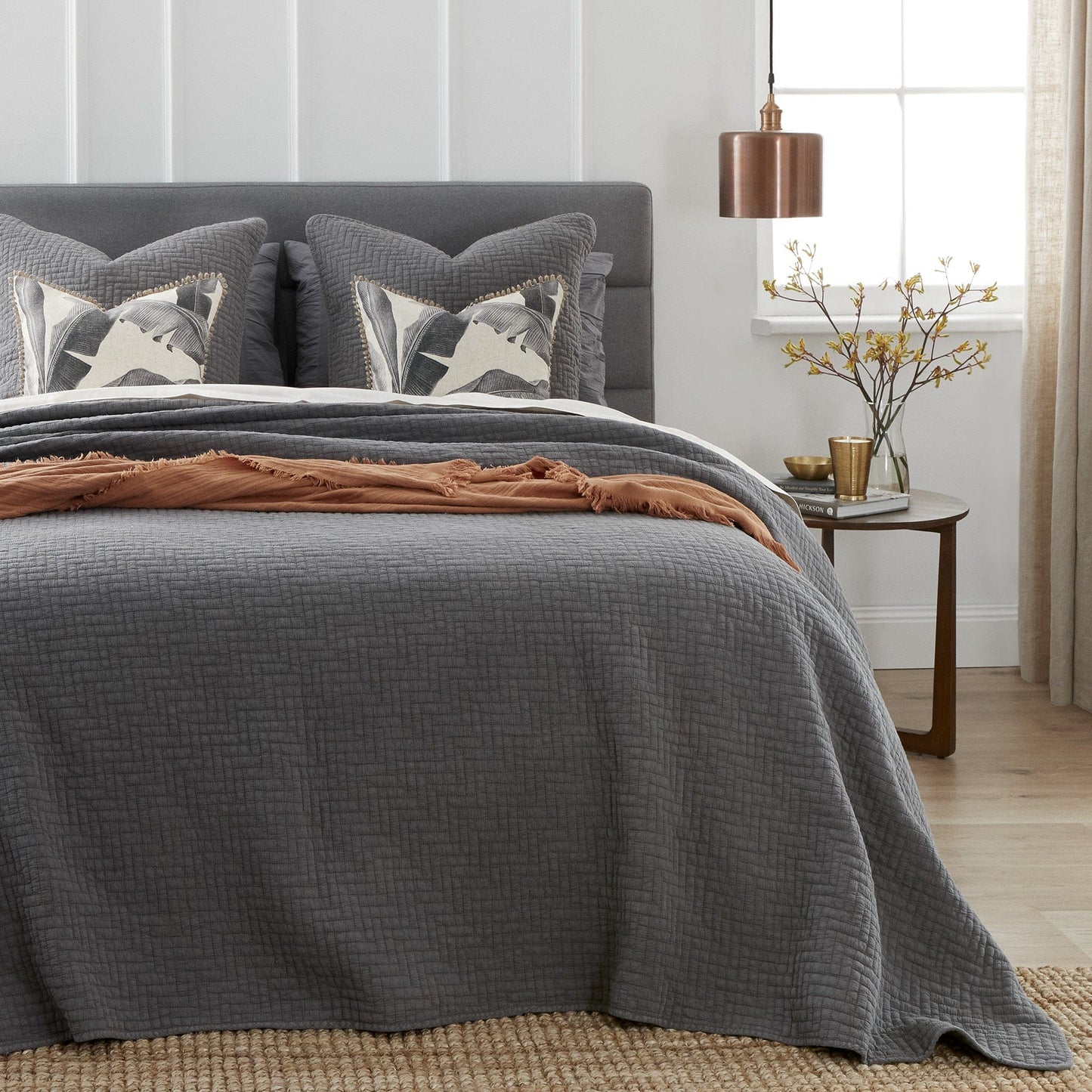 Home Beautiful Naya Coverlet Cinder