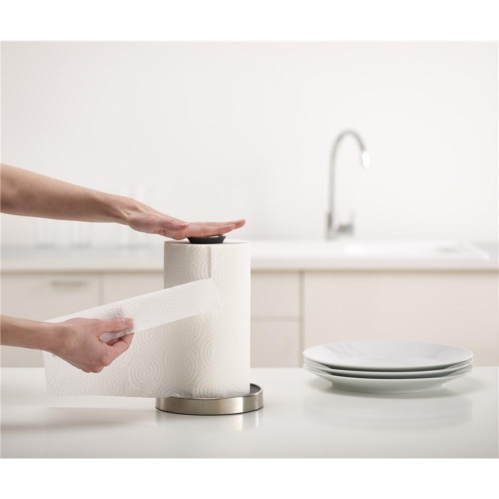 Joseph Joseph Push & Tear Kitchen Roll Holder Grey