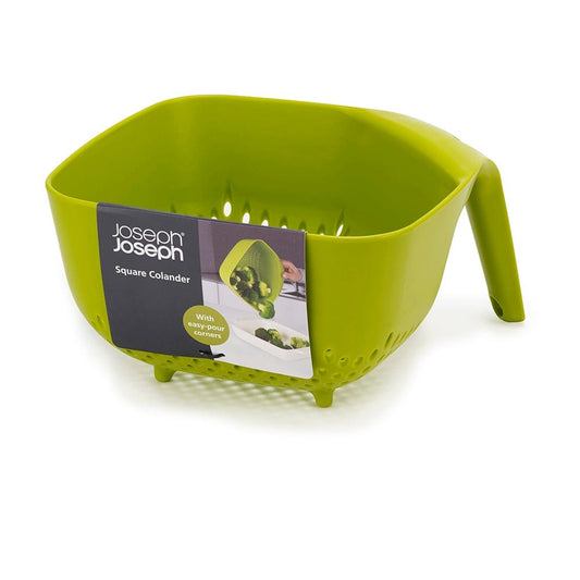 Joseph Joseph Square Colander with Handle Green