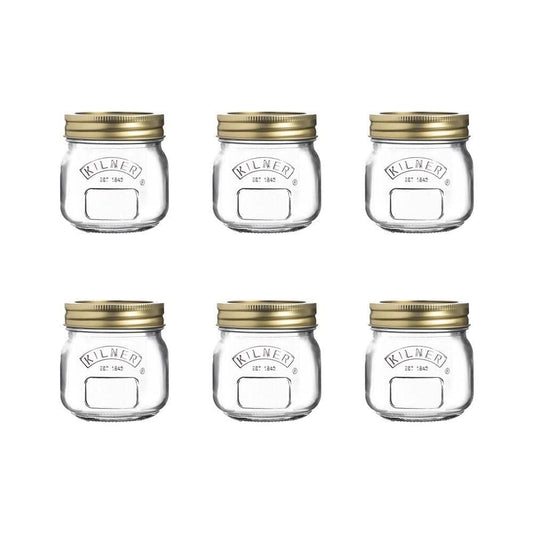 Kilner Genuine Preserve Glass Jar 250ml Set of 6