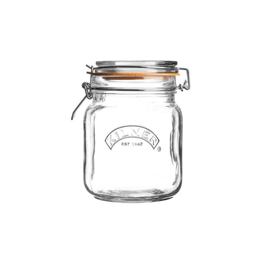 Kilner Square Clip Top Jar 1L