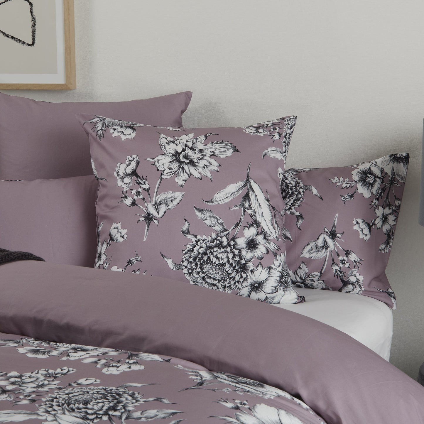 Lucia Mauve European Pillowcase