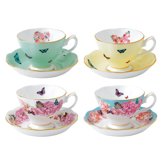 Miranda Kerr for Royal Albert Set of 4 Teacups & Saucers