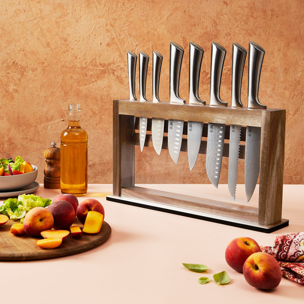 Baccarat Damashiro Okada 9 Piece Knife Block