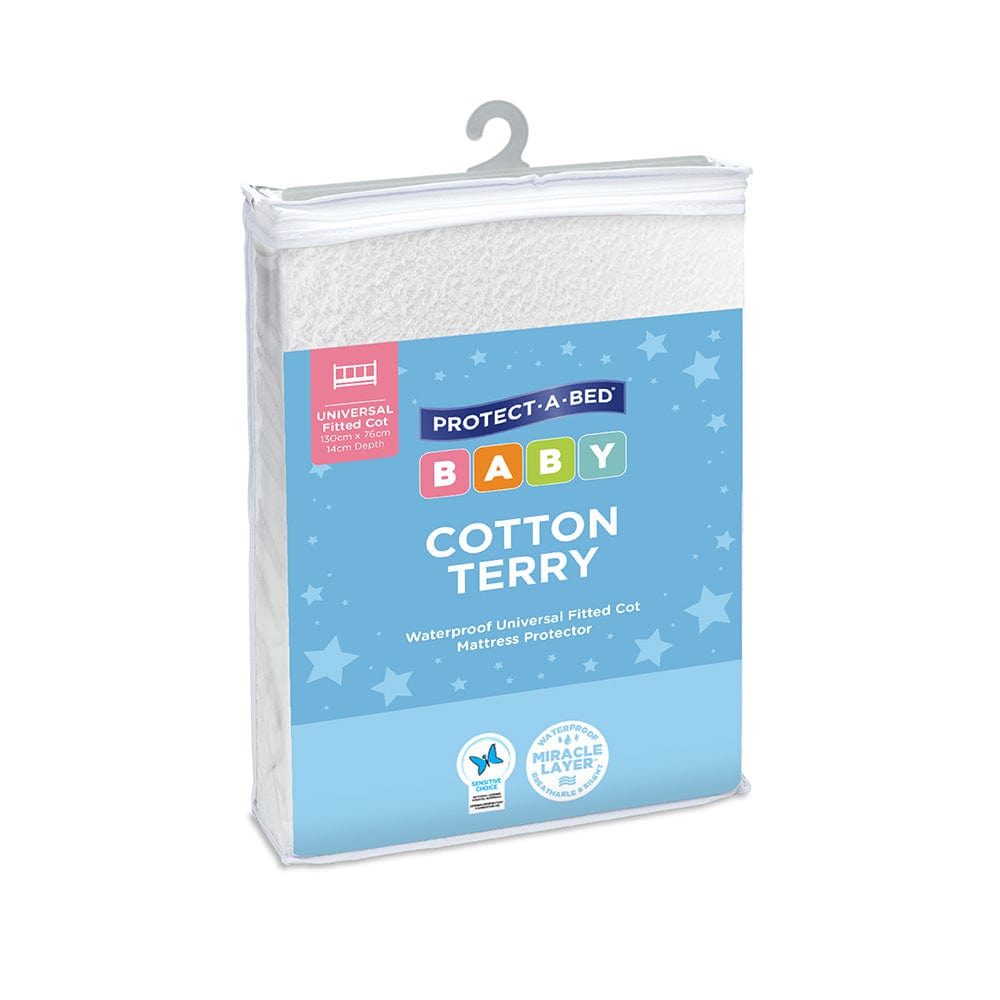 Protect-A-Bed® Infant Cotton Terry Cot Fitted Waterproof Mattress Protector