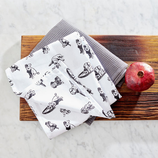 Pups At Play 2 Pack of Tea Towels