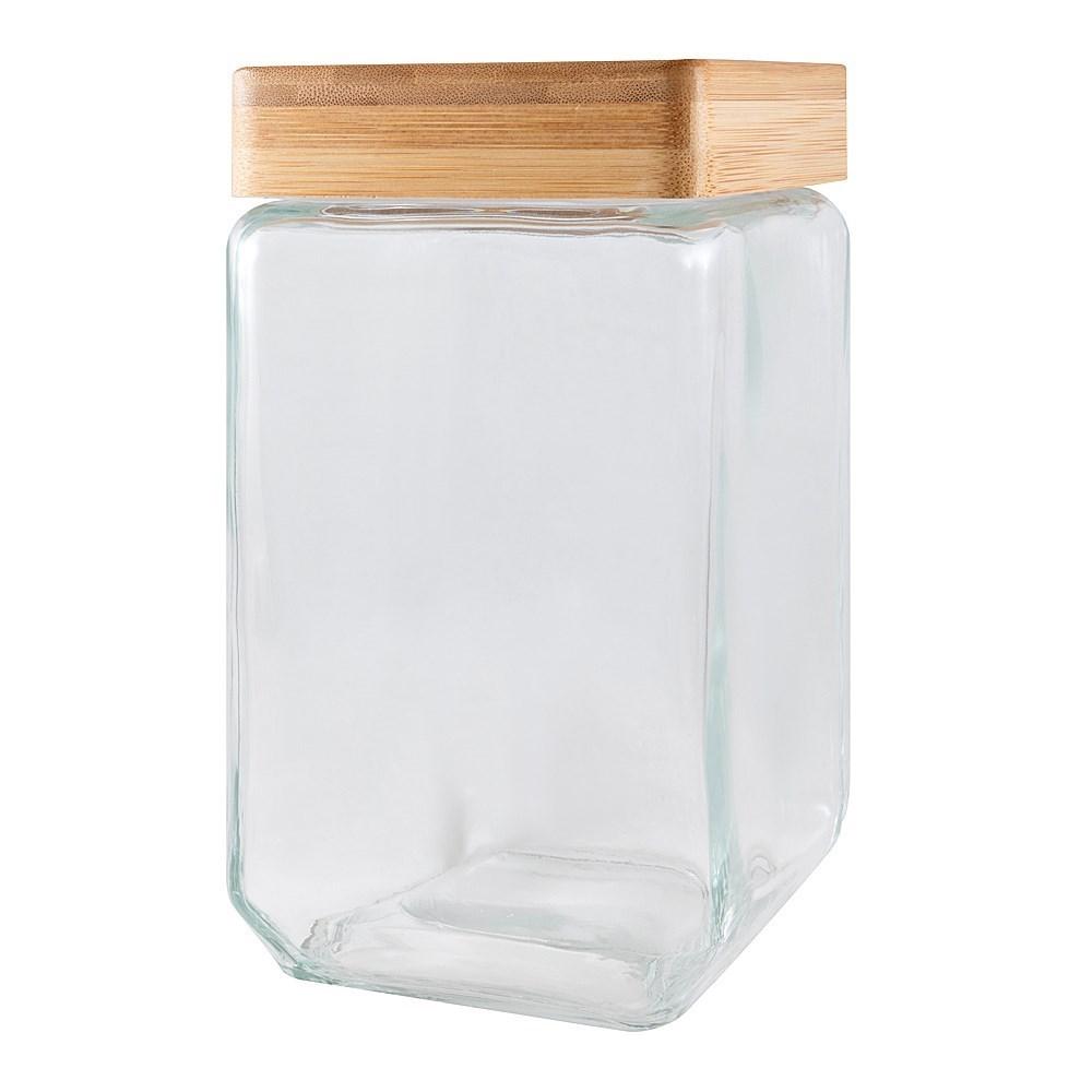 Scullery Bamboo & Glass Square Canister 1.5L