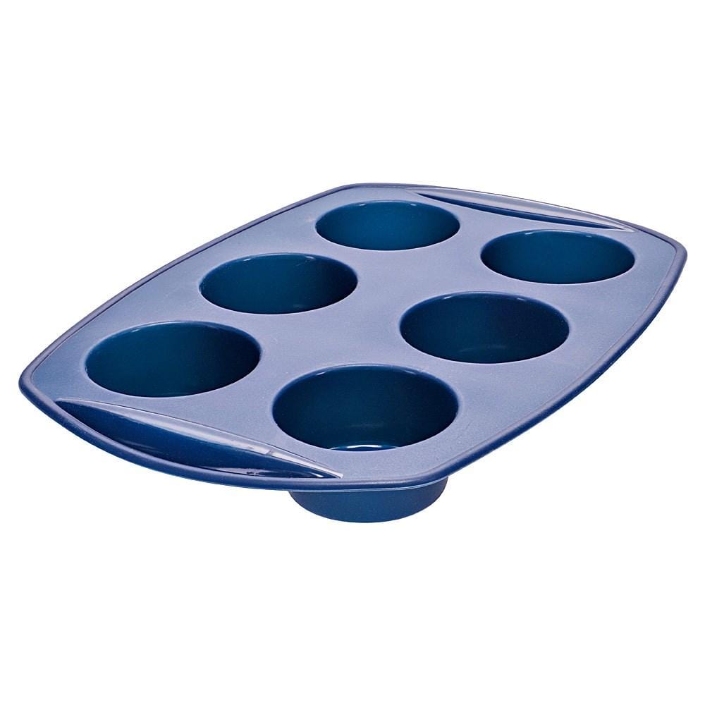 Scullery Kolori Silicone 6 Cup Muffin Tray Navy Blue