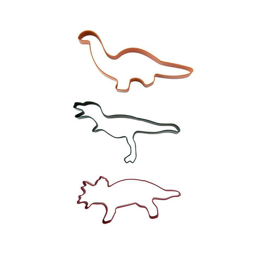 Soffritto Professional Bake 3 Piece Cookie Cutter Set Dinosaur