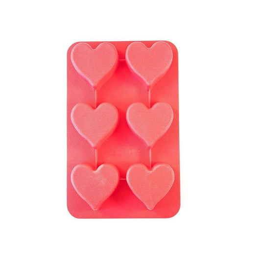 Soffritto Professional Bake Novelty Silicone 6 Cup Cake Pan Heart