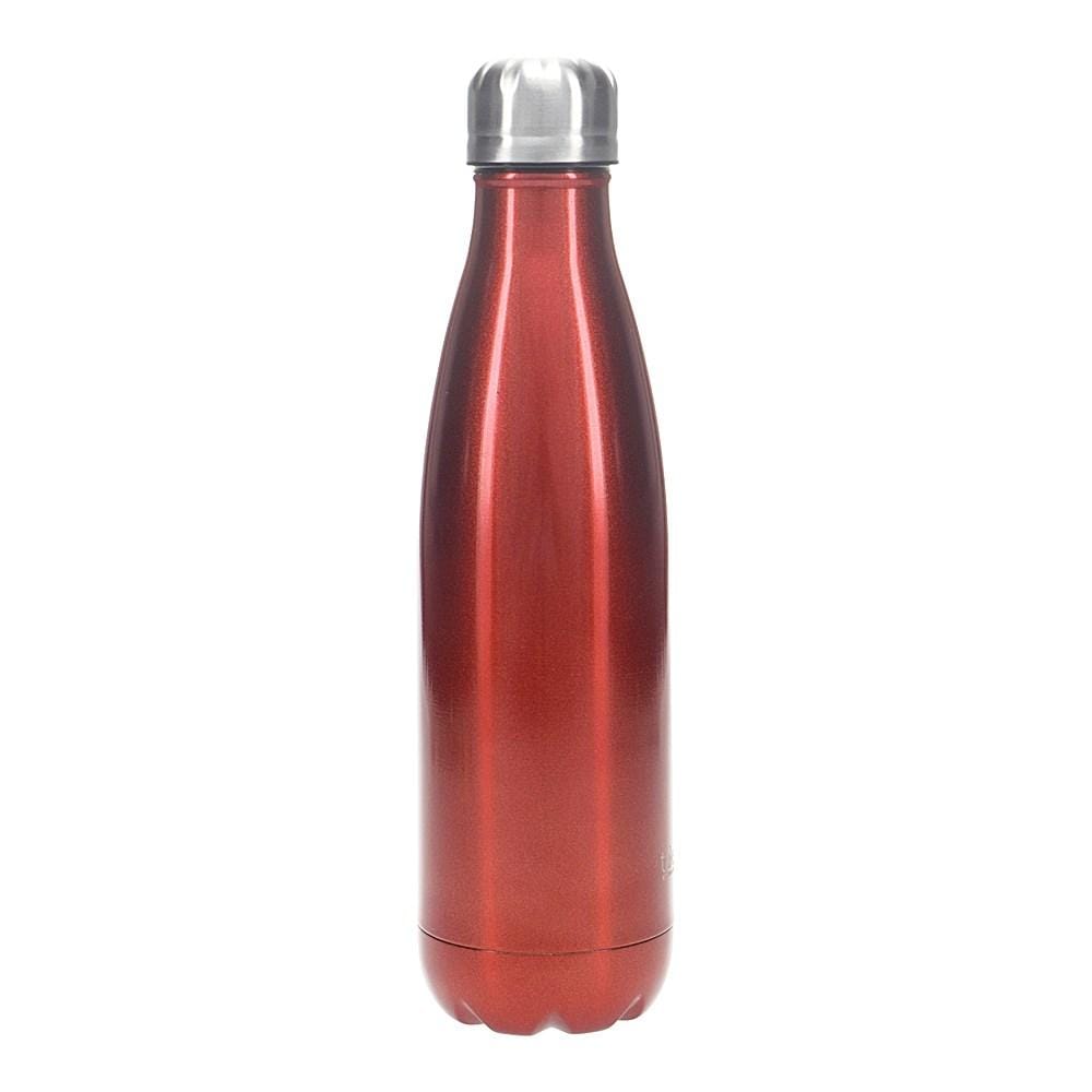 TakeAway Carnival Metalic Stainless Steel Water Bottle 500ml Red